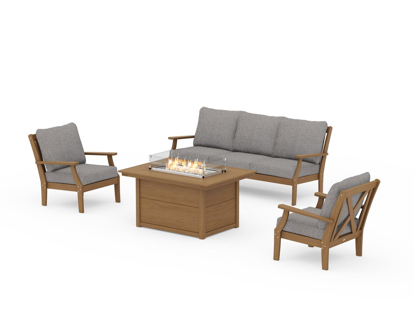 Braxton Deep Seating Fire Pit Table Set