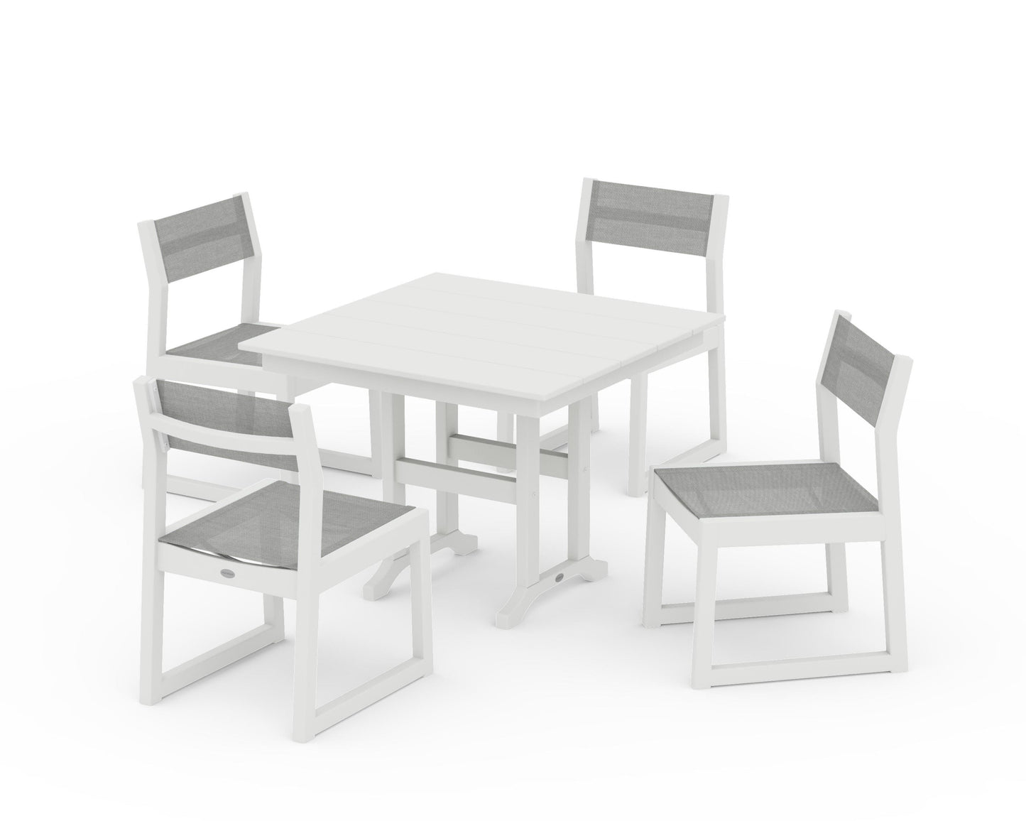 EDGE Sling Side Chair 5-Piece Farmhouse Dining Set