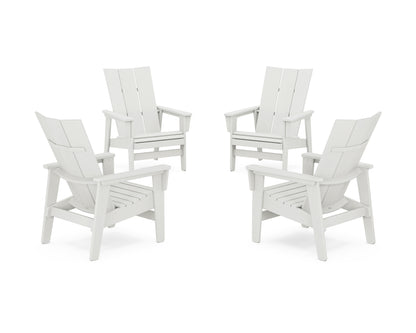 4-Piece Modern Grand Upright Adirondack Chair Conversation Set
