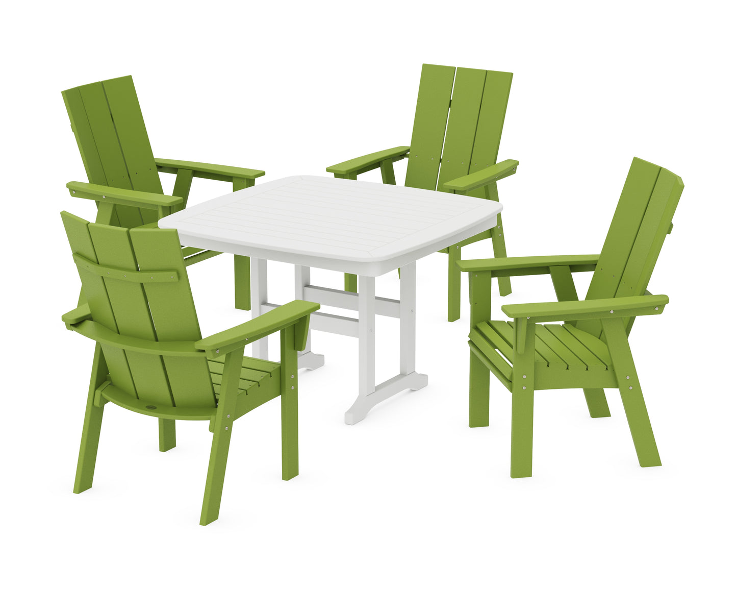Modern Curveback Adirondack 5-Piece Dining Set