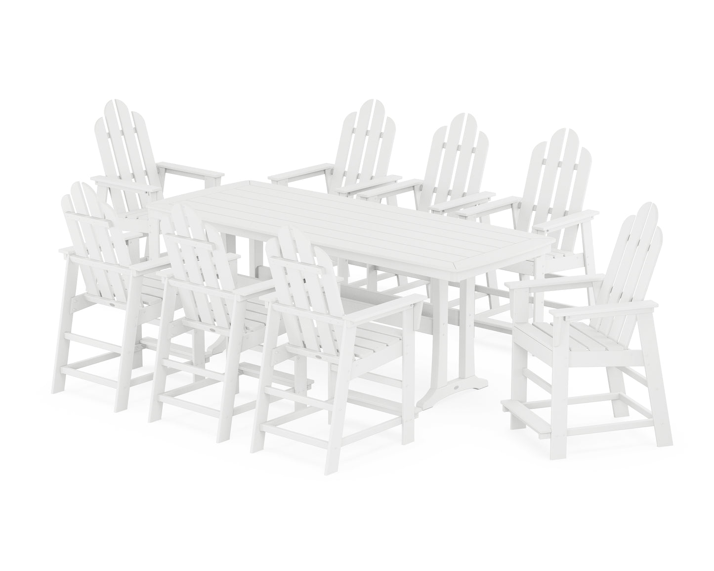 Long Island 9-Piece Counter Set with Trestle Legs