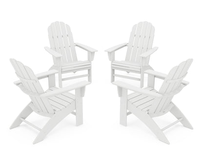 4-Piece Vineyard Curveback Adirondack Chair Conversation Set