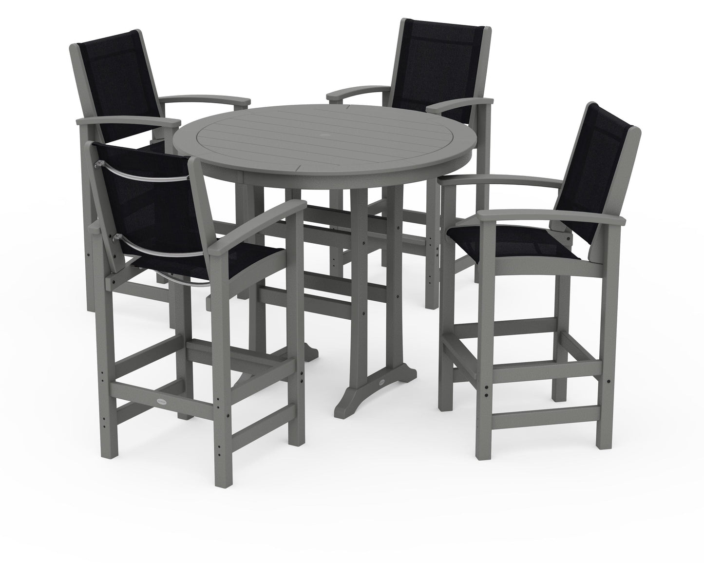 Coastal 5-Piece Nautical Trestle Bar Set