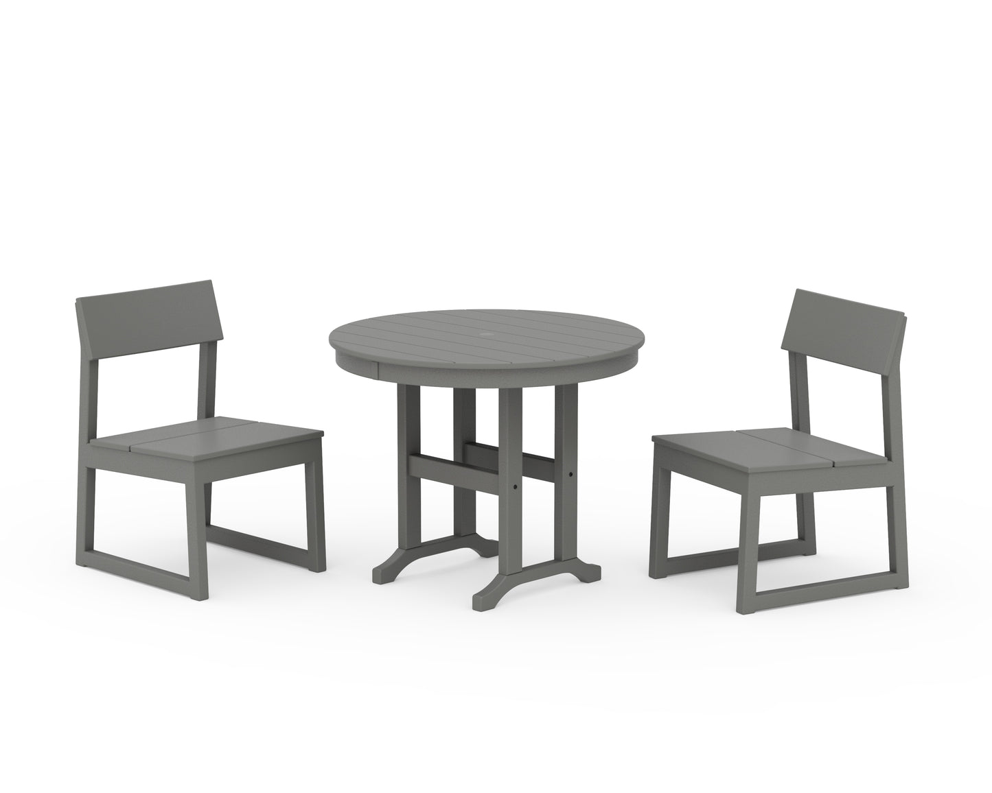 EDGE Side Chair 3-Piece Round Dining Set