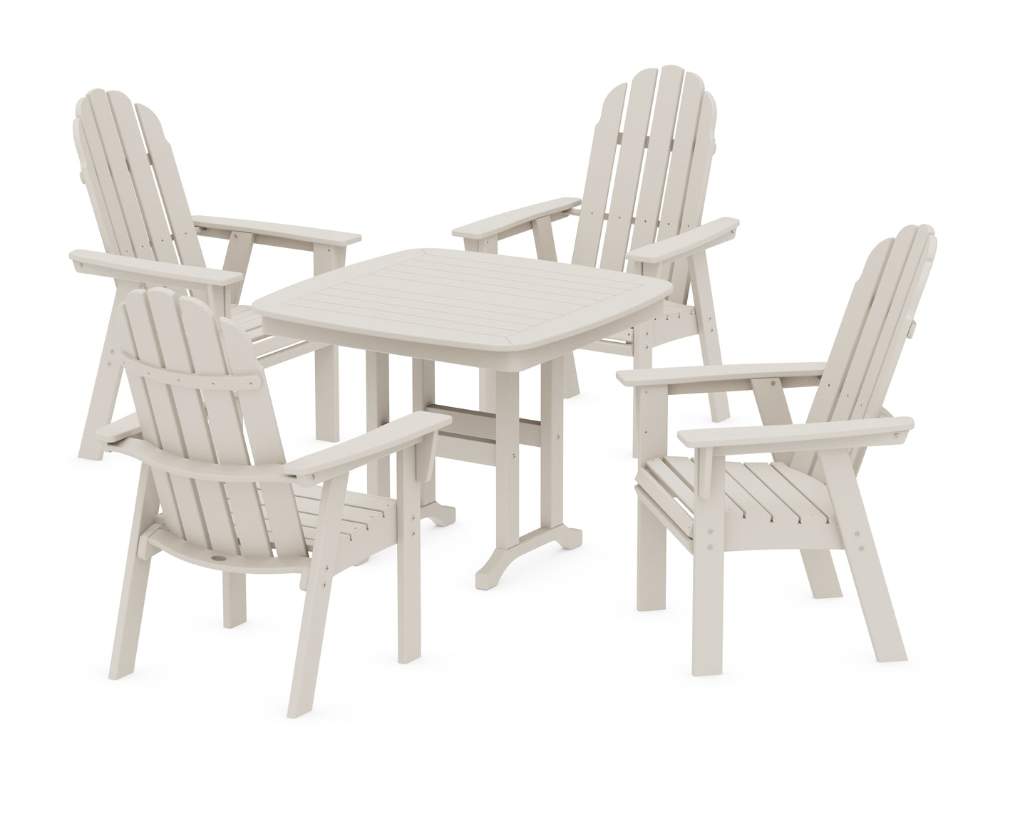 Vineyard Curveback Adirondack 5-Piece Dining Set
