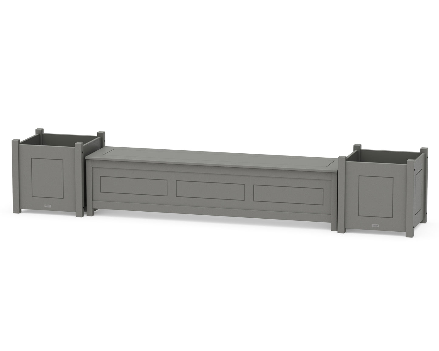 72" Country Living Straight Planter Storage Bench Set- Large