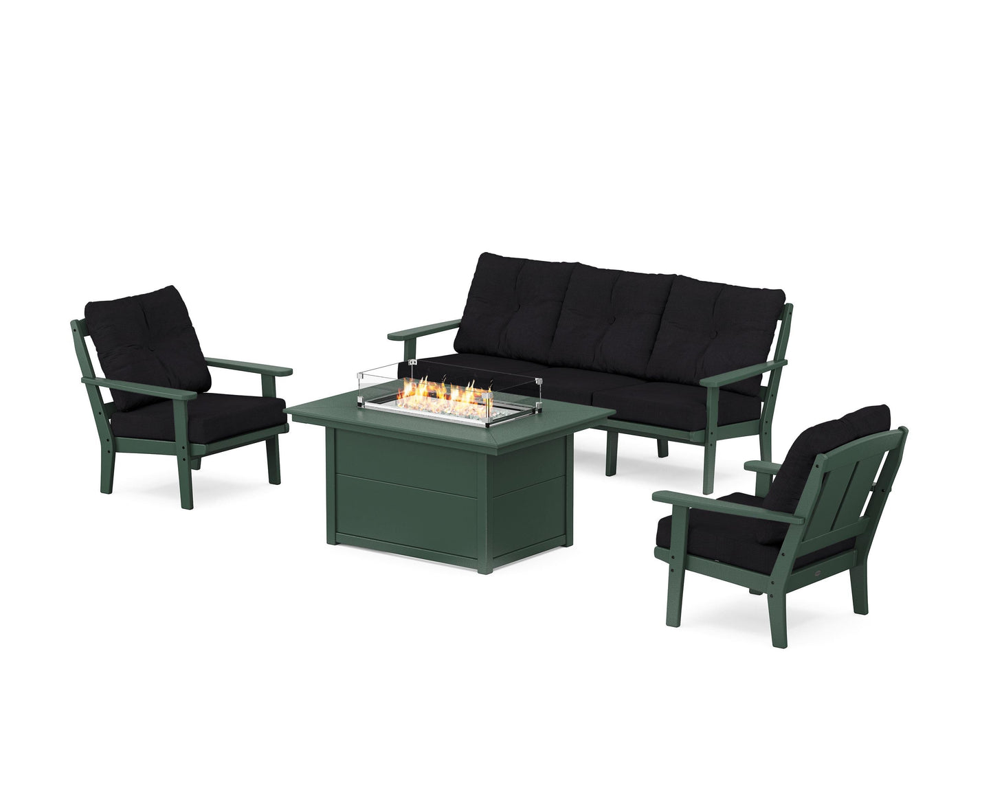 Mission Deep Seating Fire Pit Table Set