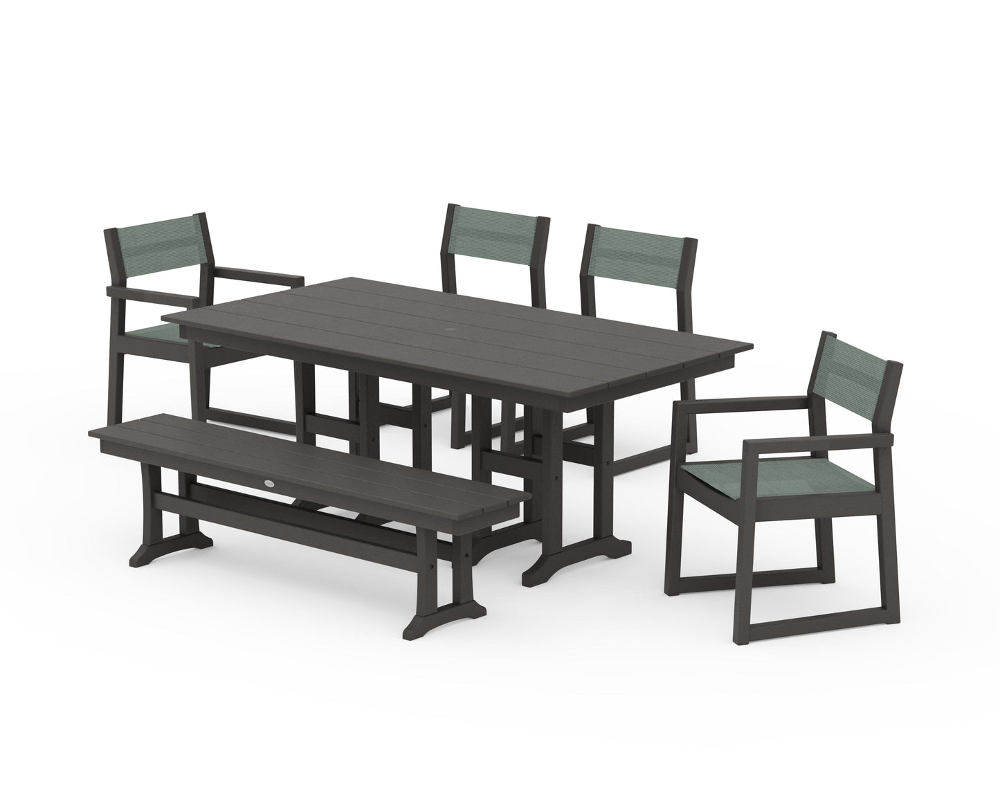 EDGE Sling 6-Piece Farmhouse Dining Set