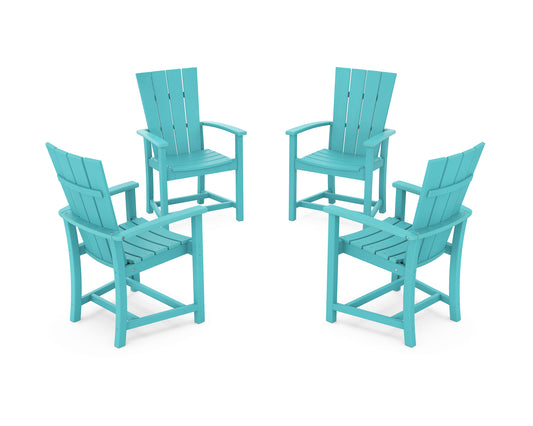 Quattro 4-Piece Upright Adirondack Conversation Set