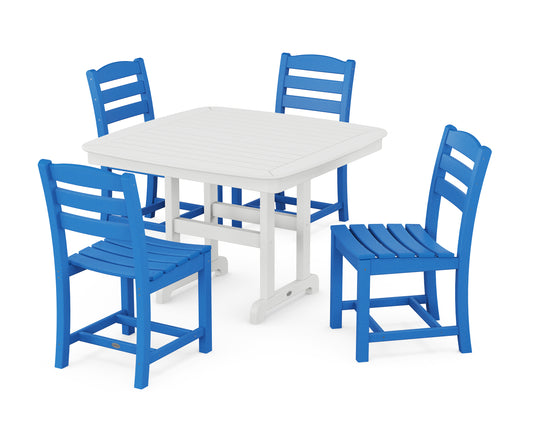 La Casa Cafâ€š Side Chair 5-Piece Dining Set with Trestle Legs