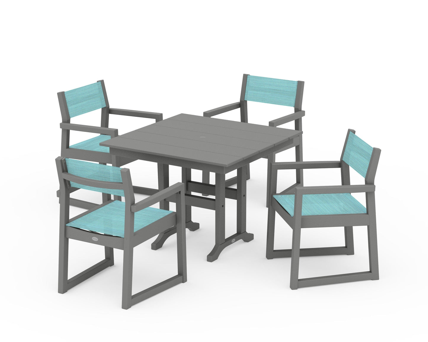 EDGE Sling Arm Chair 5-Piece Farmhouse Dining Set