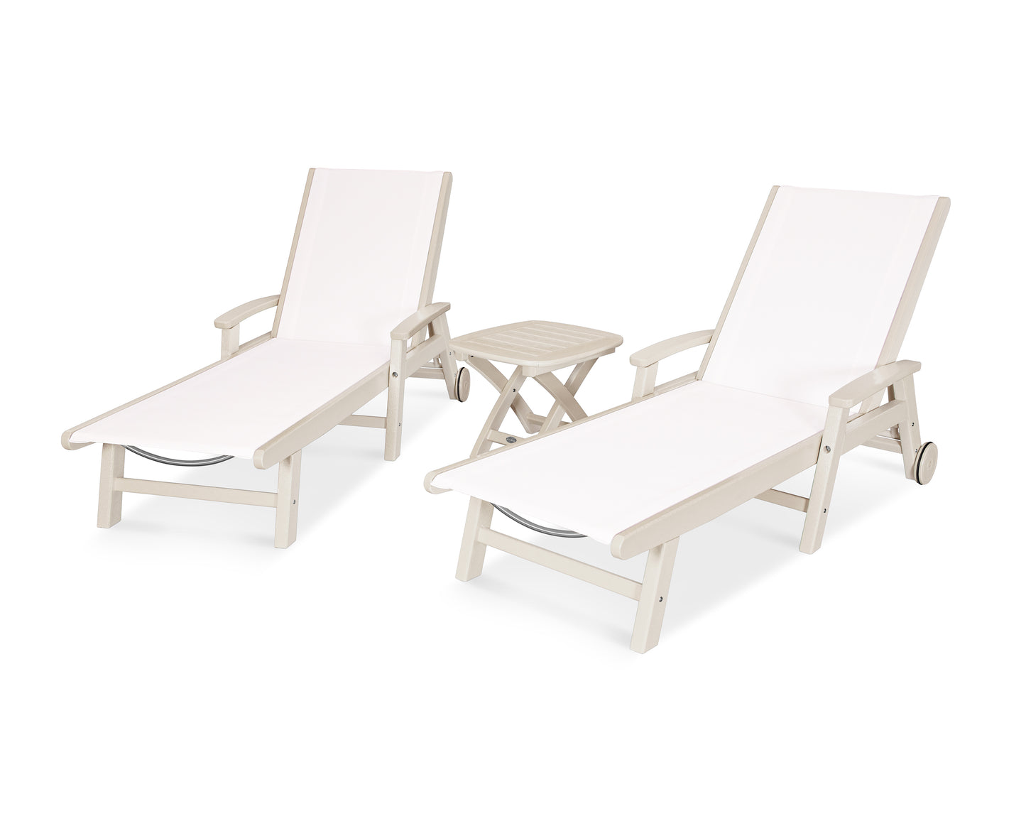 Coastal 3-Piece Wheeled Chaise Set