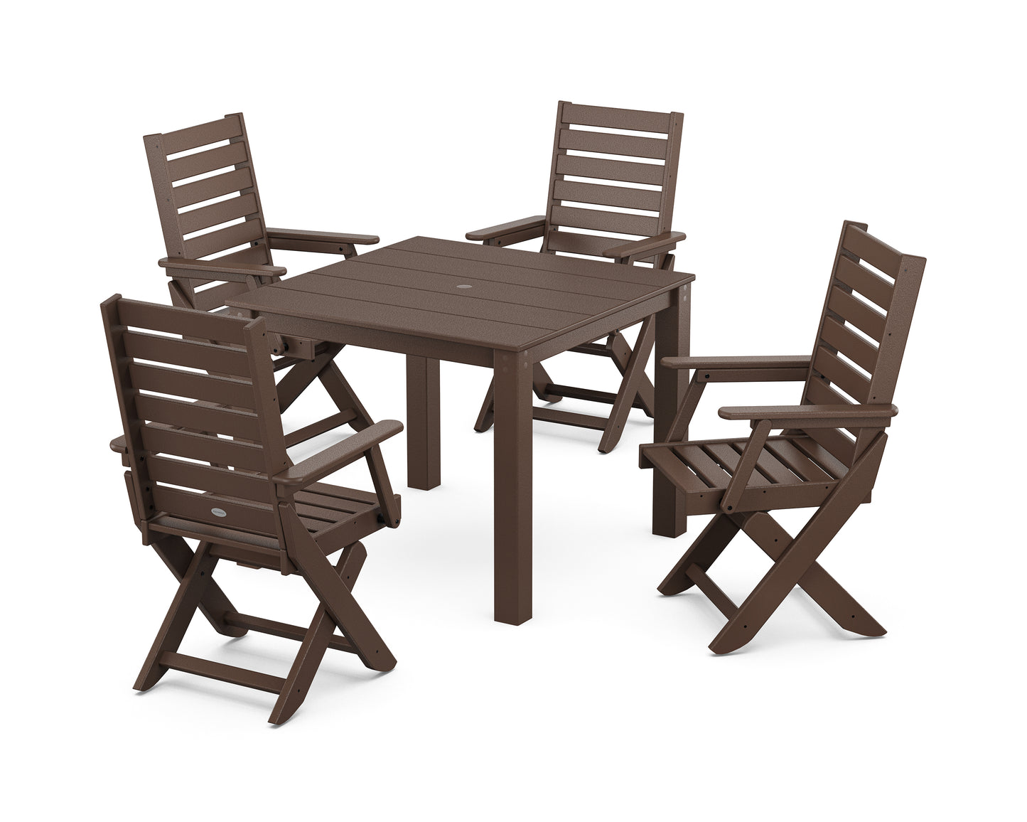 Captain Folding Chair 5-Piece Parsons Dining Set