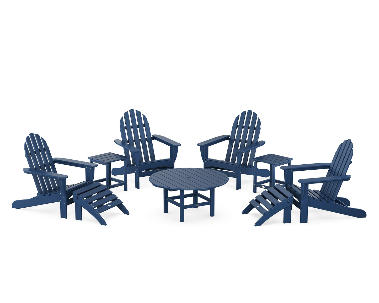 Classic Adirondack Chair 9-Piece Conversation Set