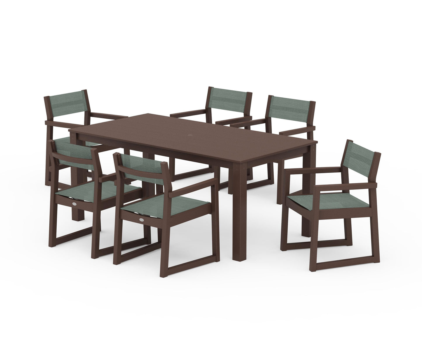 EDGE Sling Arm Chair 7-Piece Parsons Dining Set