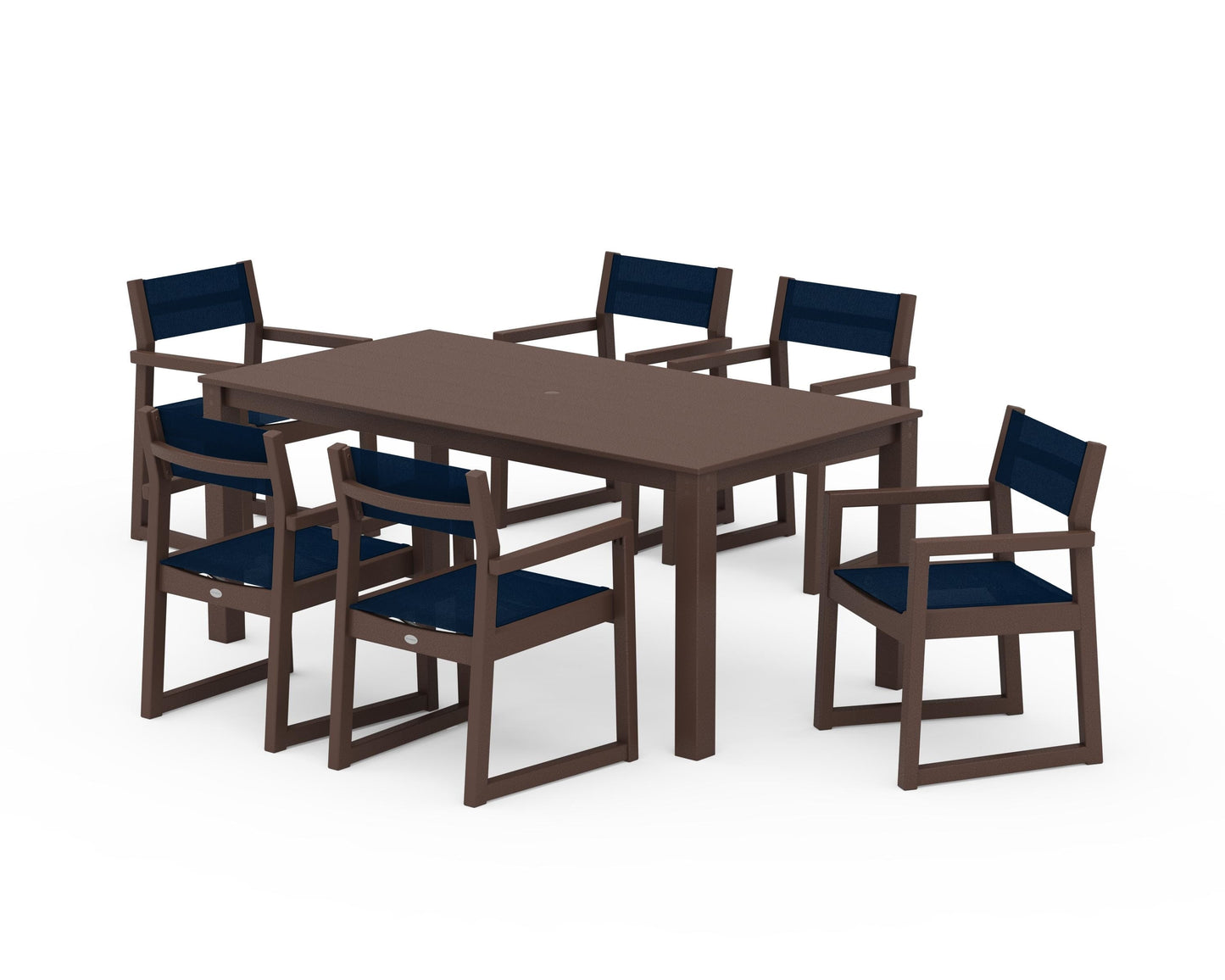 EDGE Sling Arm Chair 7-Piece Parsons Dining Set