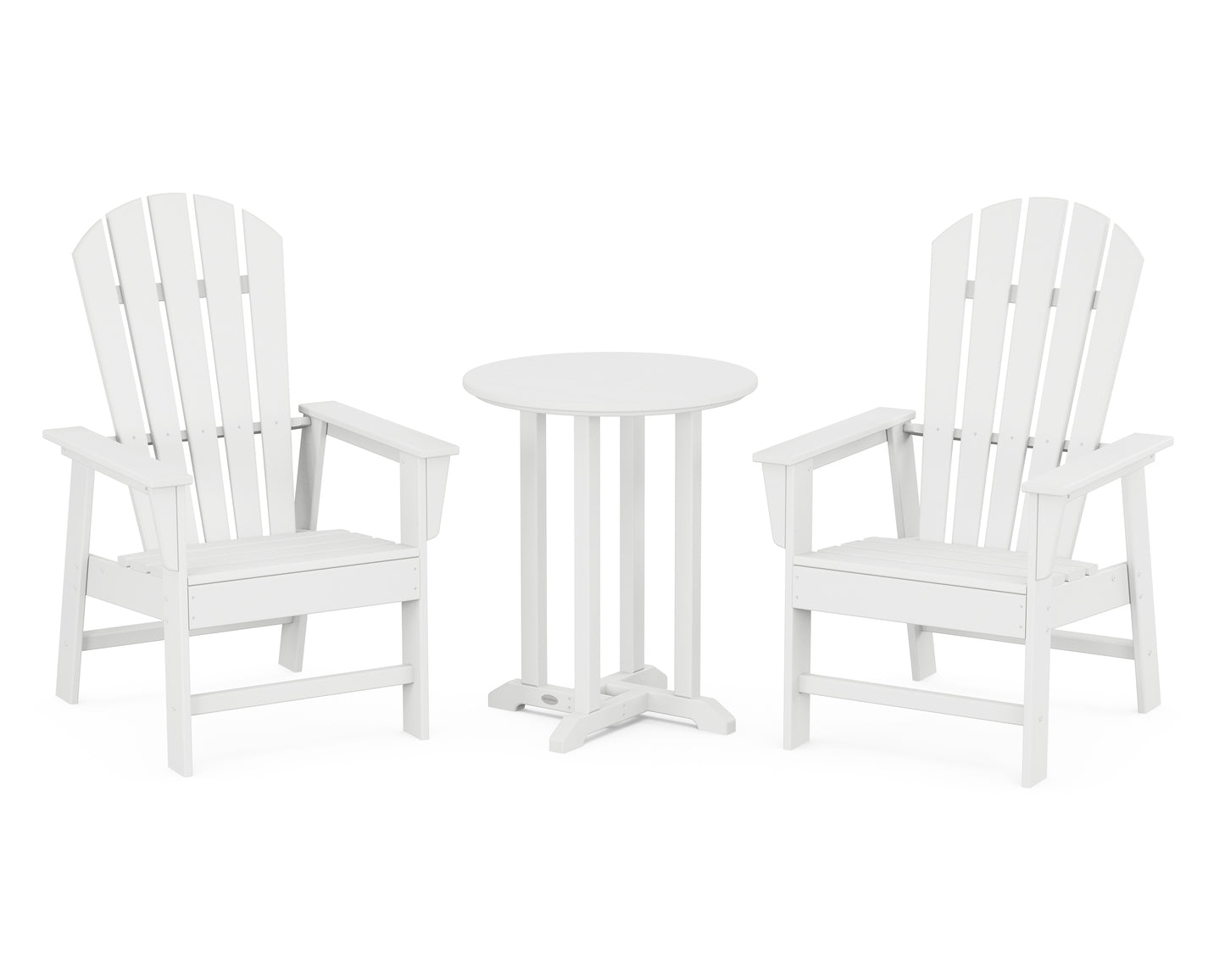 South Beach 3-Piece Round Farmhouse Dining Set