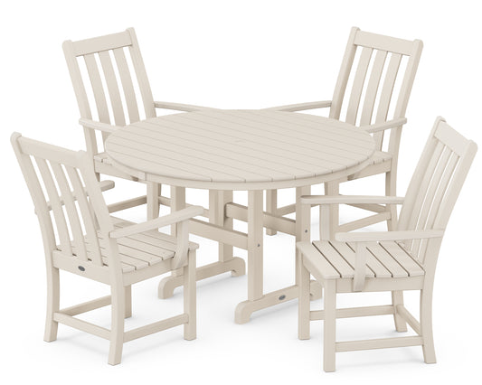 Vineyard 5-Piece Round Farmhouse Dining Set