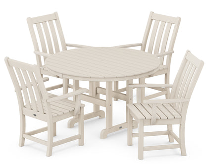Vineyard 5-Piece Round Farmhouse Dining Set