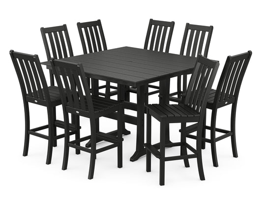 Vineyard 9-Piece Farmhouse Trestle Bar Set