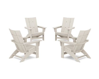 4-Piece Modern Grand Adirondack Chair Conversation Set