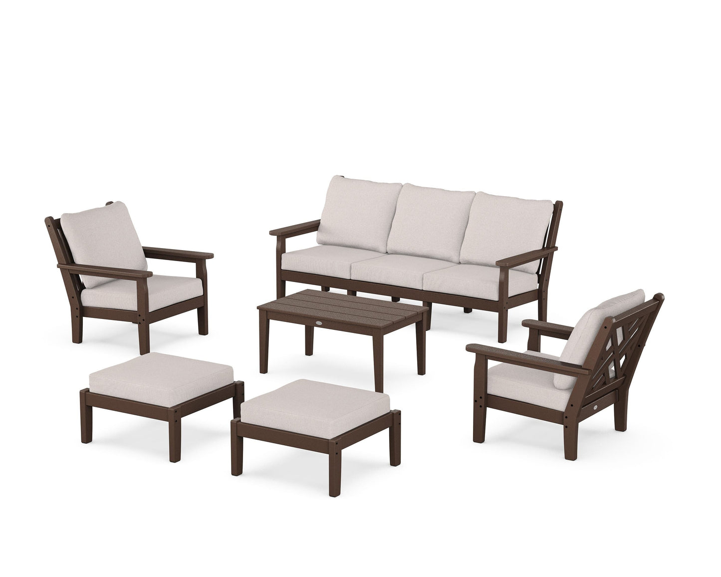 Chippendale 6-Piece Lounge Sofa Set