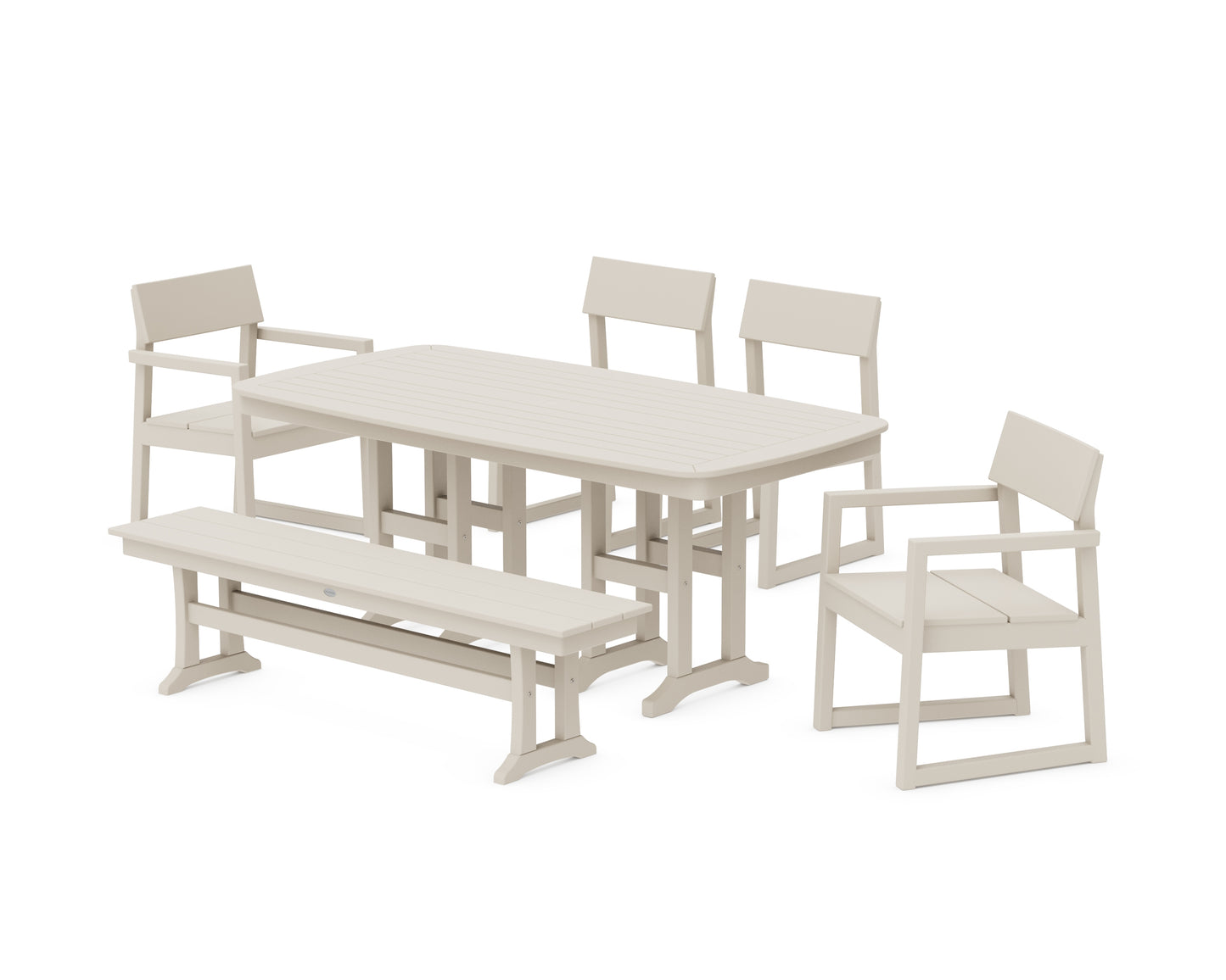 EDGE 6-Piece Dining Set with Bench