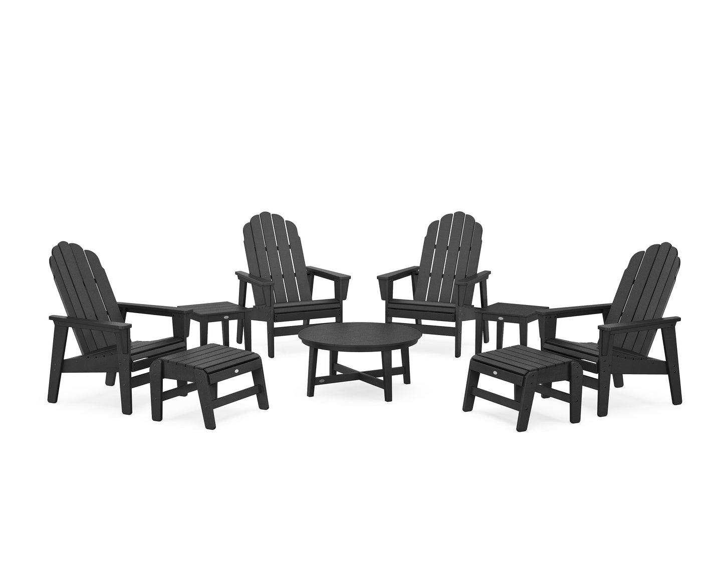 Vineyard Grand Upright Adirondack 9-Piece Conversation Set