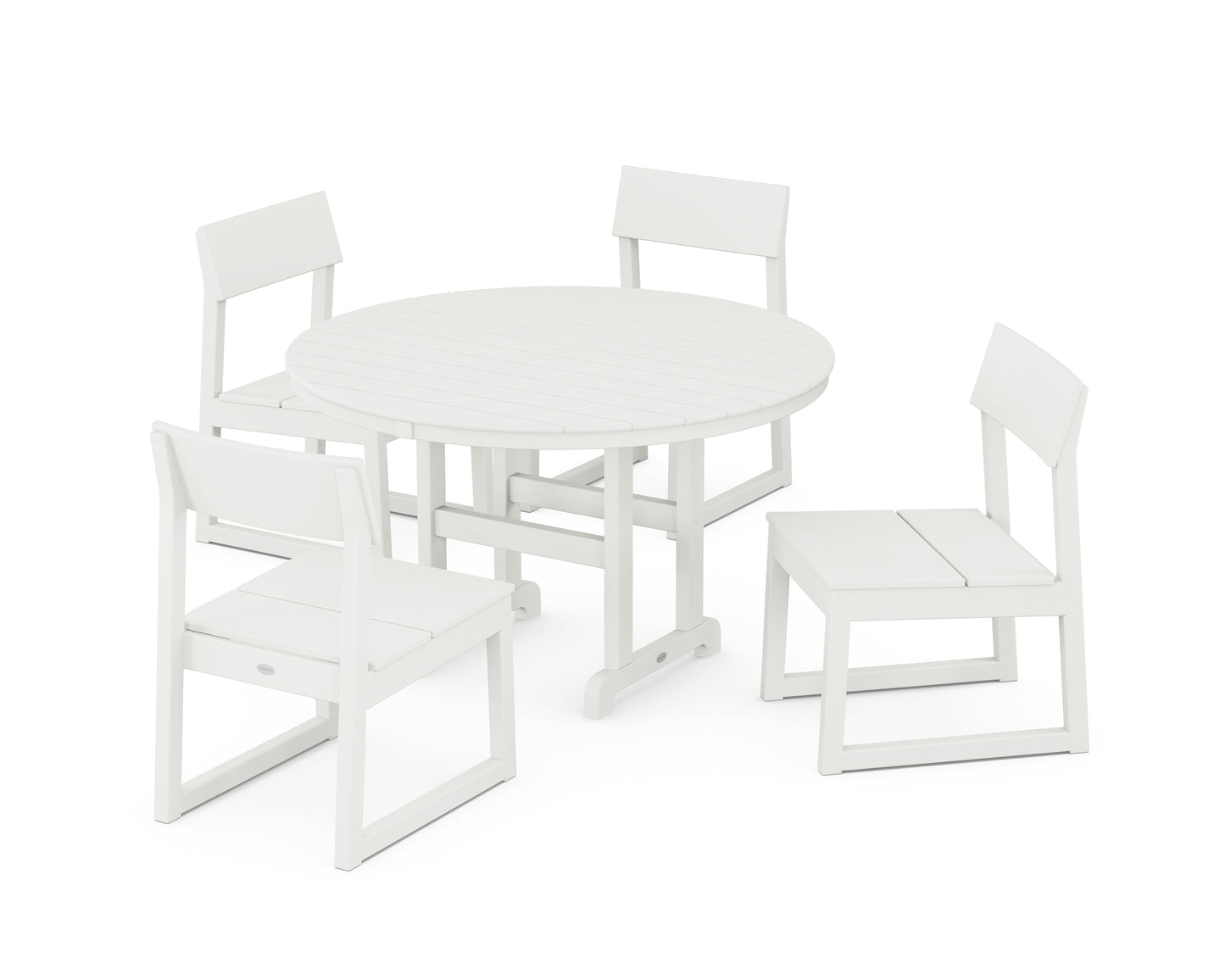 EDGE Side Chair 5-Piece Round Farmhouse Dining Set