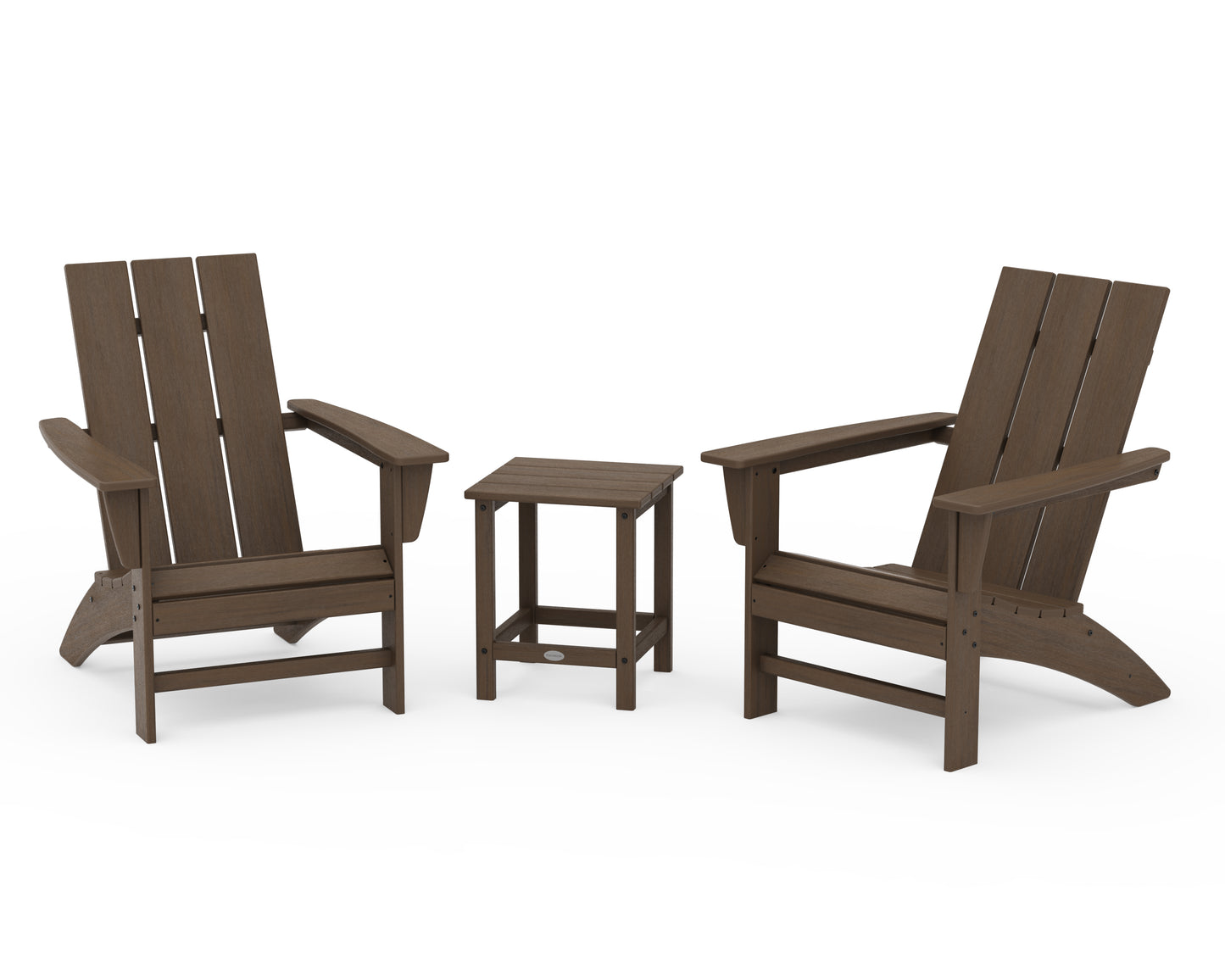 Modern 3-Piece Adirondack Set with Long Island 18" Side Table