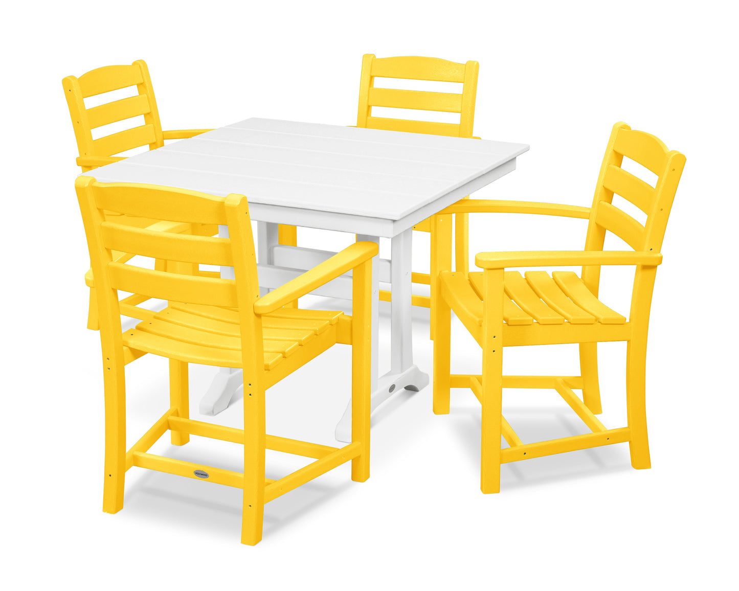 La Casa Cafâ€š 5-Piece Farmhouse Trestle Arm Chair Dining Set