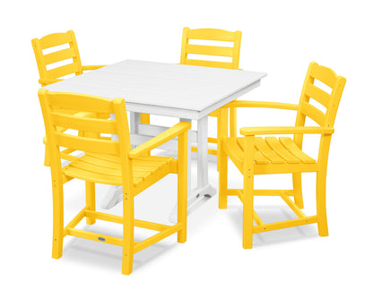 La Casa Cafâ€š 5-Piece Farmhouse Trestle Arm Chair Dining Set