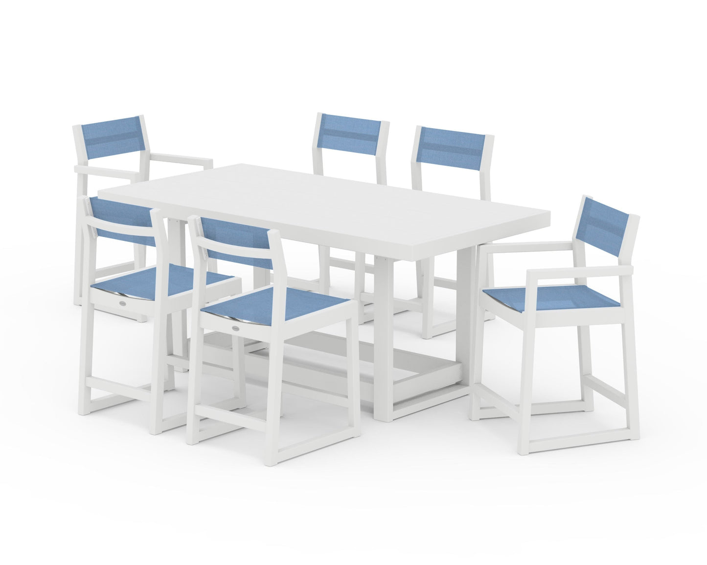EDGE Sling 7-Piece Counter Table Set