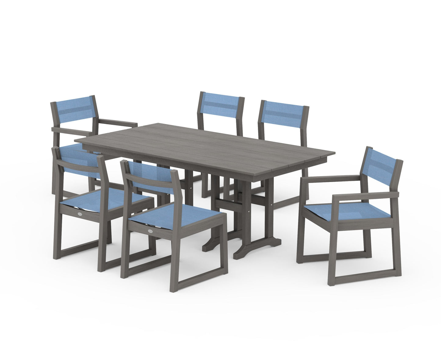 EDGE Sling 7-Piece Farmhouse Dining Set