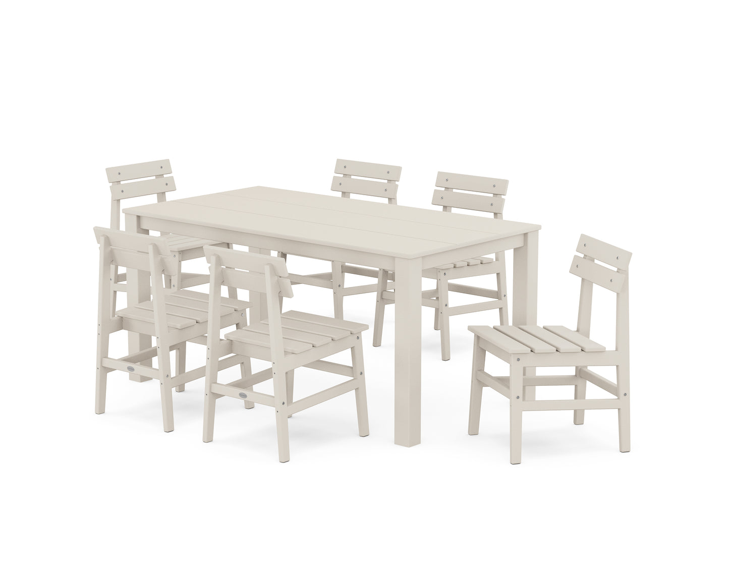 Modern Studio Plaza Chair 7-Piece Parsons Table Dining Set