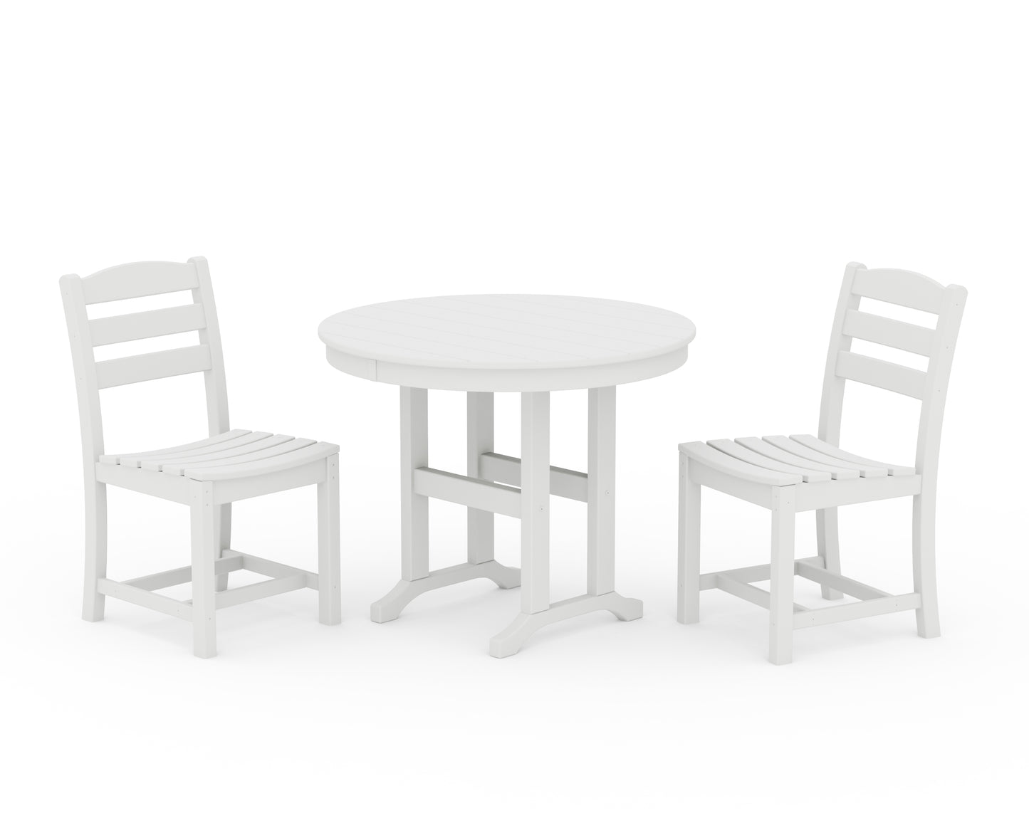 La Casa CafÃ© Side Chair 3-Piece Round Dining Set