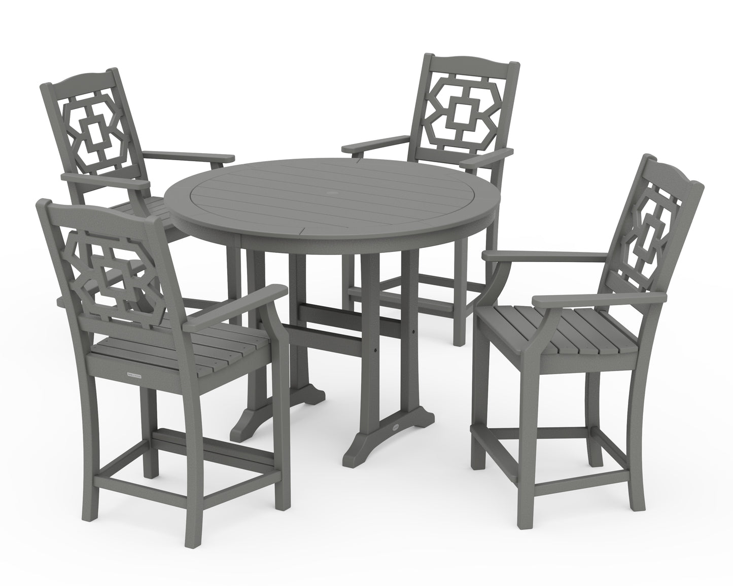 Chinoiserie 5-Piece Round Counter Set