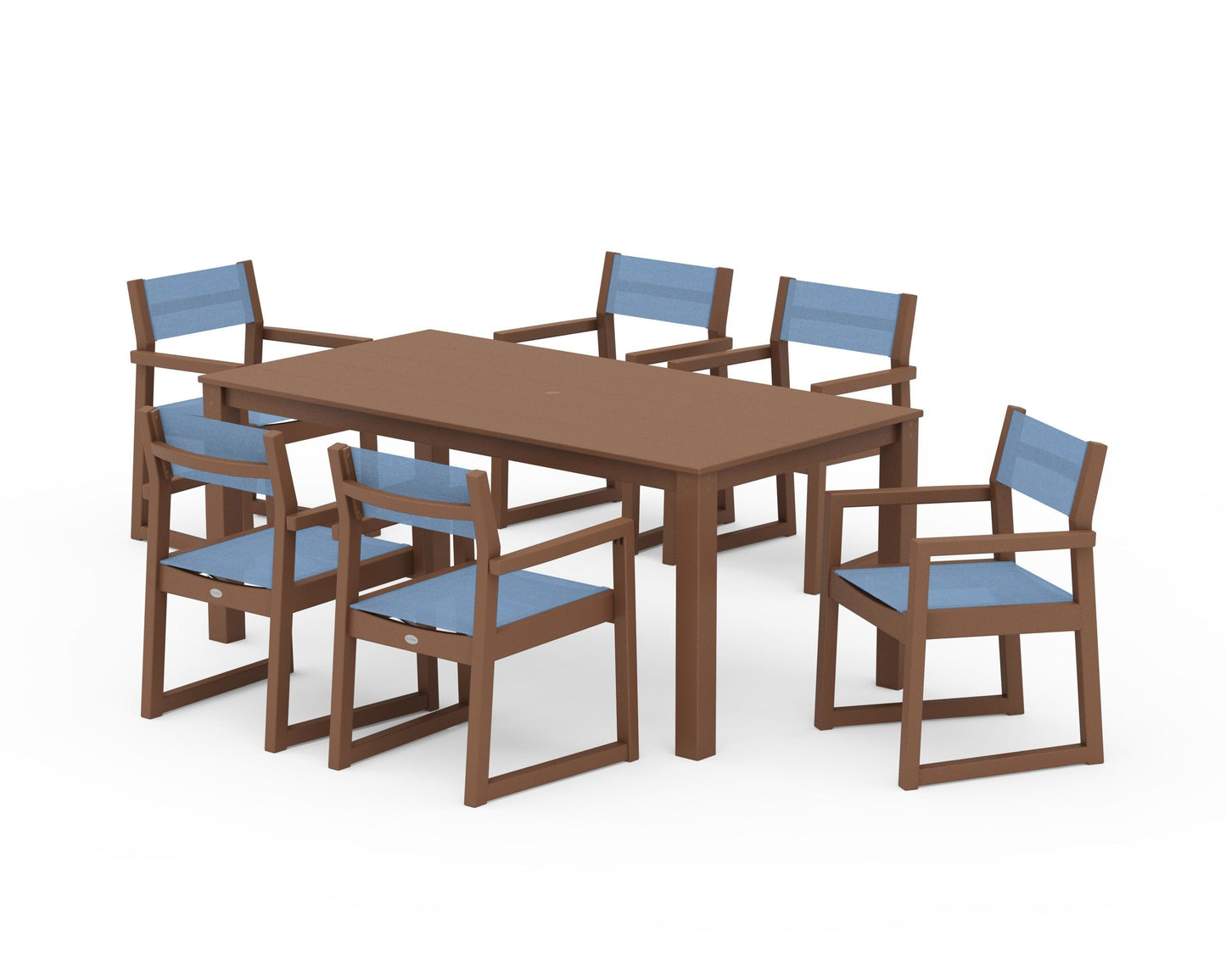 EDGE Sling Arm Chair 7-Piece Parsons Dining Set