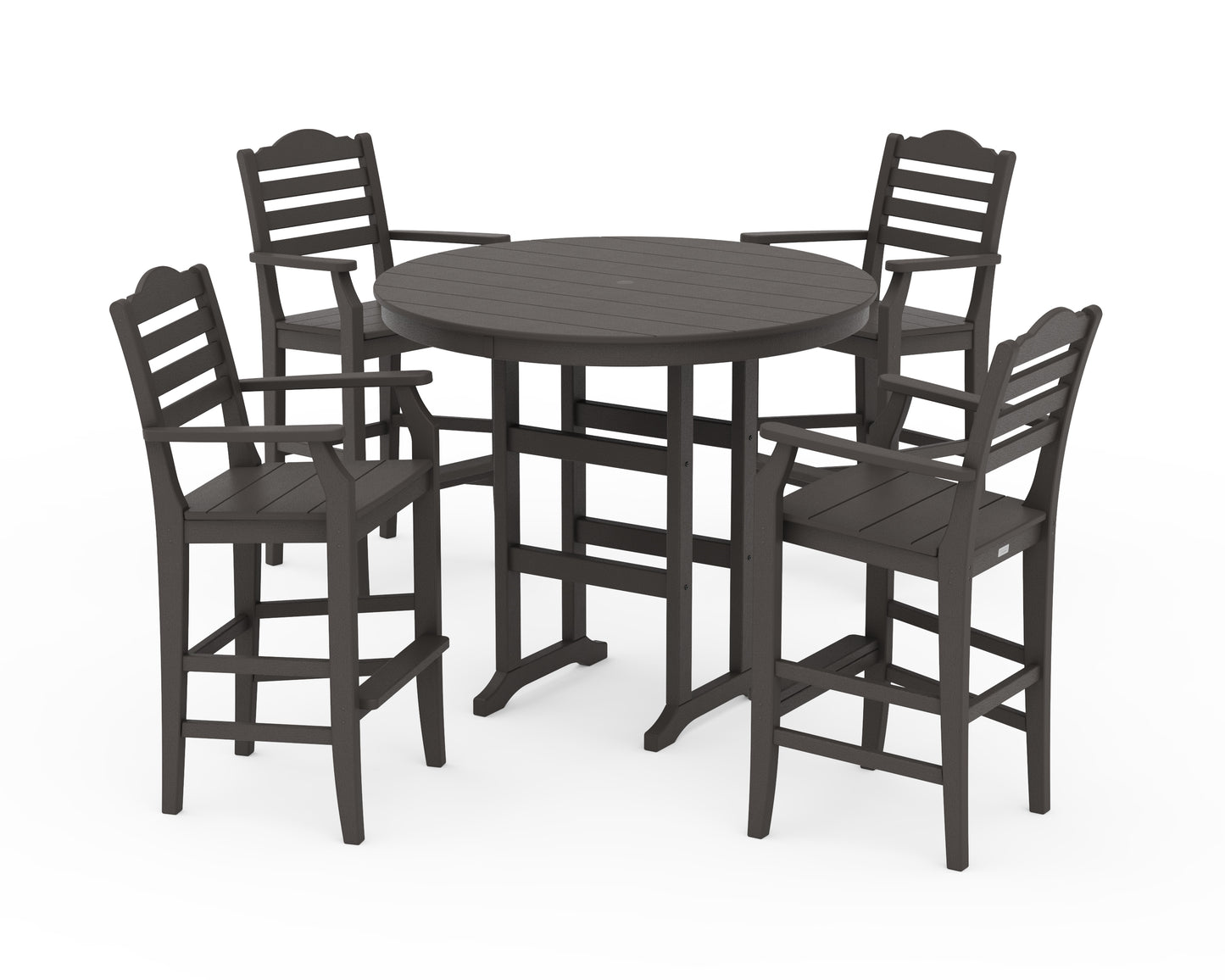Savannah 5-Piece Round Farmhouse Bar Set