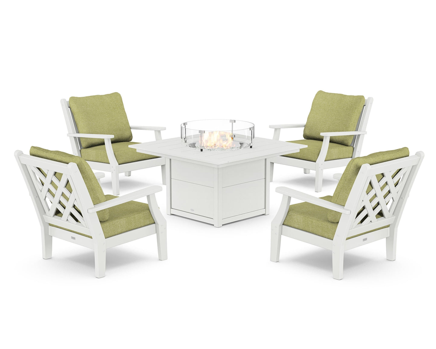 Wovendale 5-Piece Deep Seating Set with Fire Pit Table