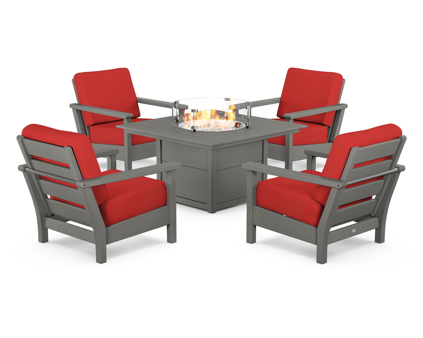 Harbour 5-Piece Conversation Set with Fire Pit Table