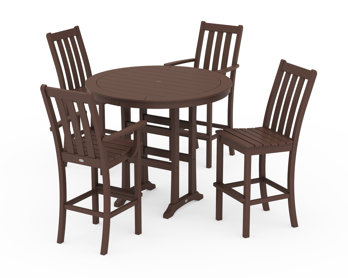 Vineyard 5-Piece Nautical Trestle Bar Set