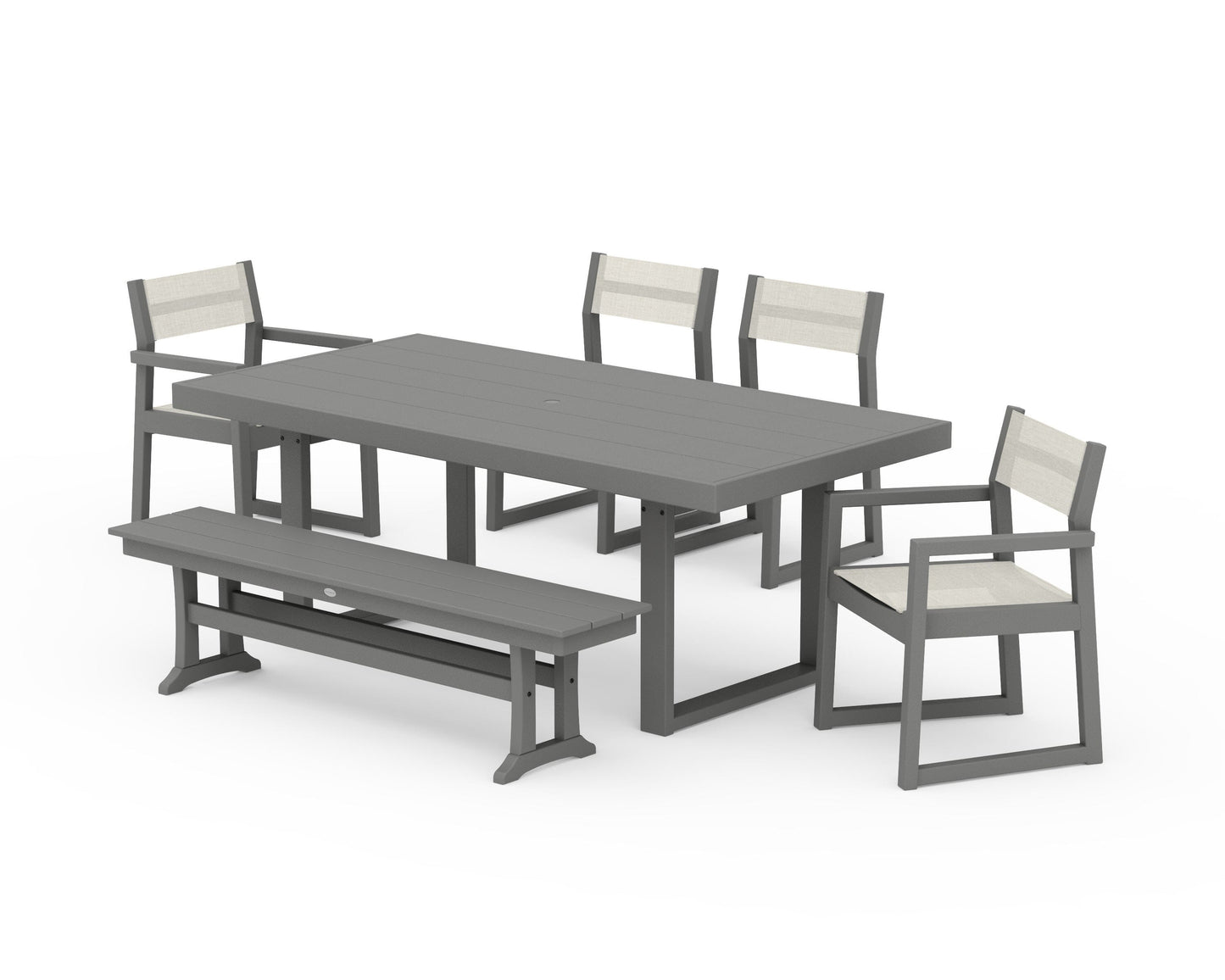 EDGE Sling 6-Piece Dining Set with Bench