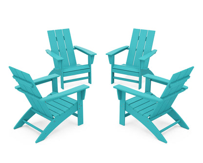 4-Piece Modern Adirondack Chair Conversation Set