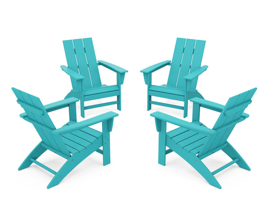 4-Piece Modern Adirondack Chair Conversation Set