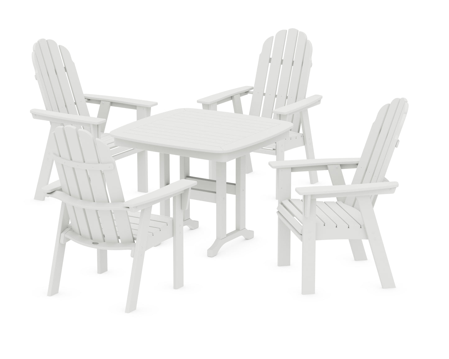 Vineyard Curveback Adirondack 5-Piece Dining Set