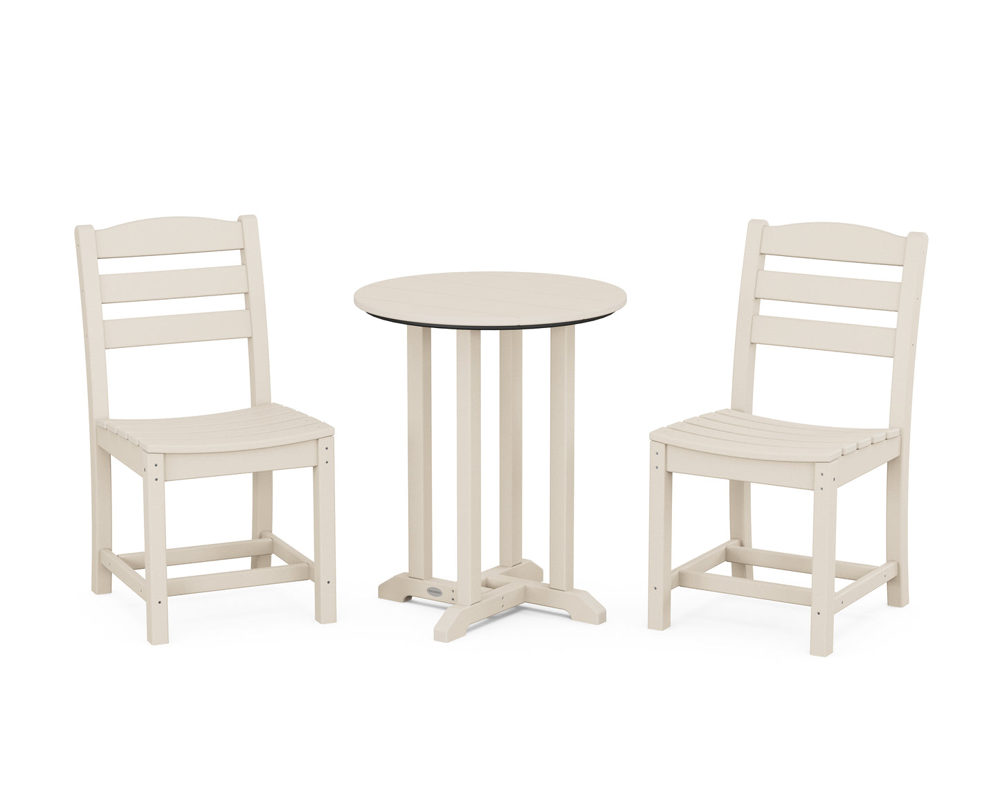 La Casa CafÃ© Side Chair 3-Piece Round Bistro Dining Set