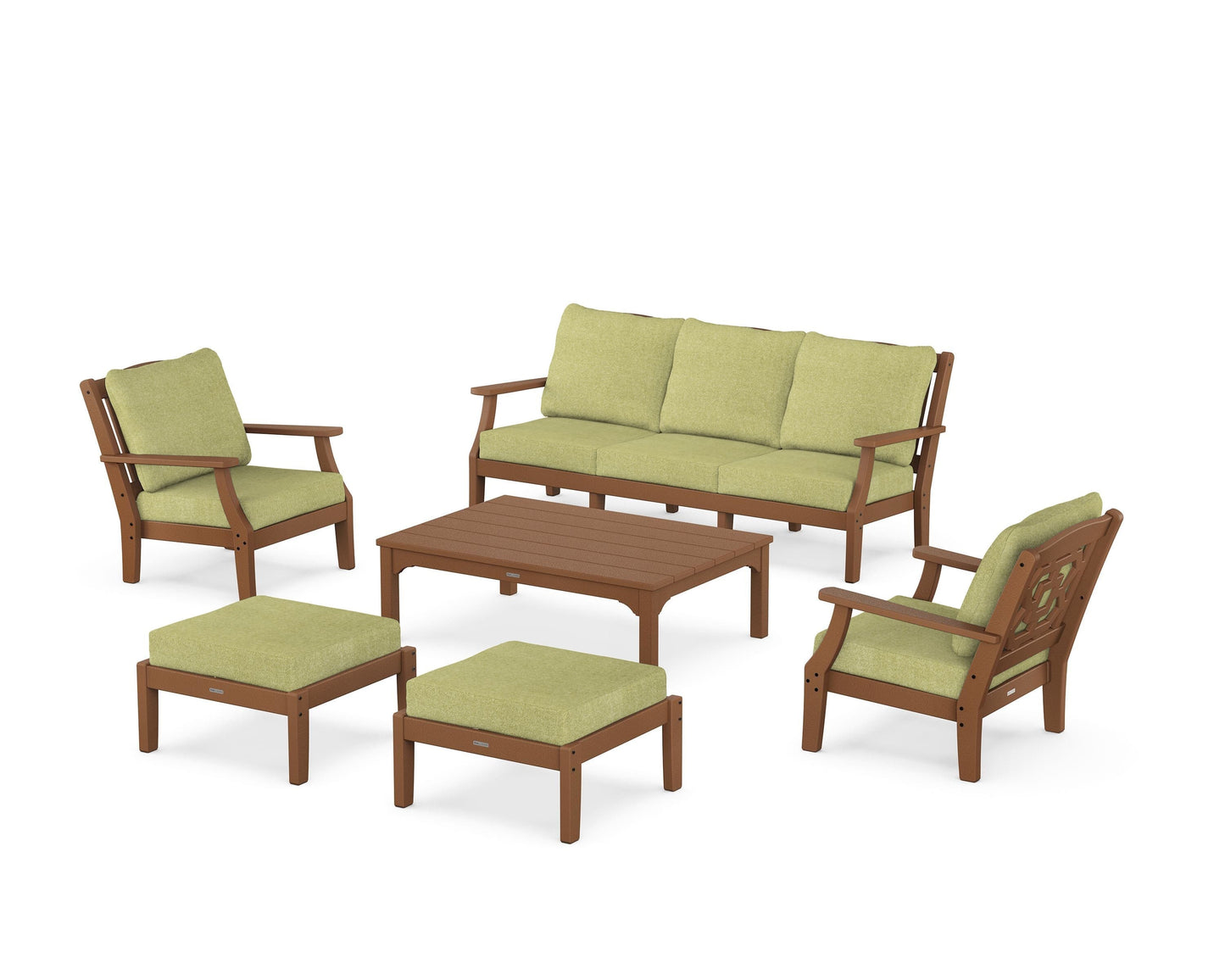 Chinoiserie 6-Piece Lounge Sofa Set