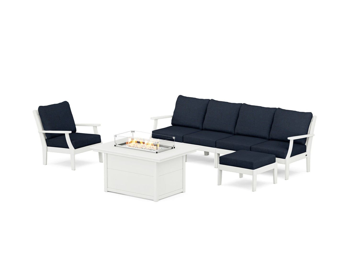 Braxton Sectional Lounge and Fire Pit Set