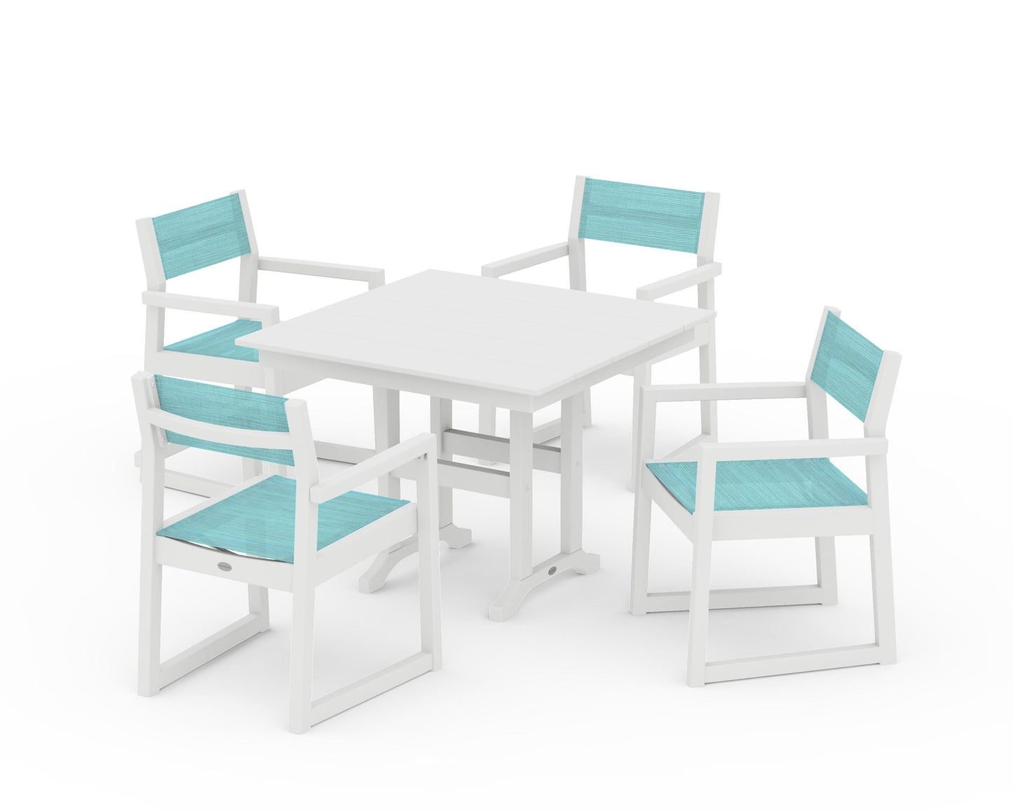 EDGE Sling Arm Chair 5-Piece Farmhouse Dining Set